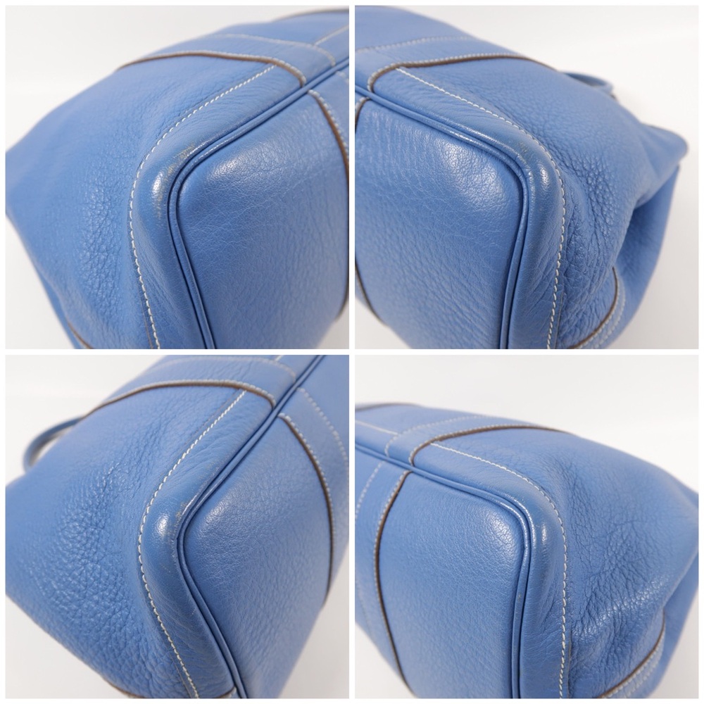 ✨🛍️ Hermes Negonda Leather Garden Party 36 Tote in Blue Jean - Picture 5 of 9